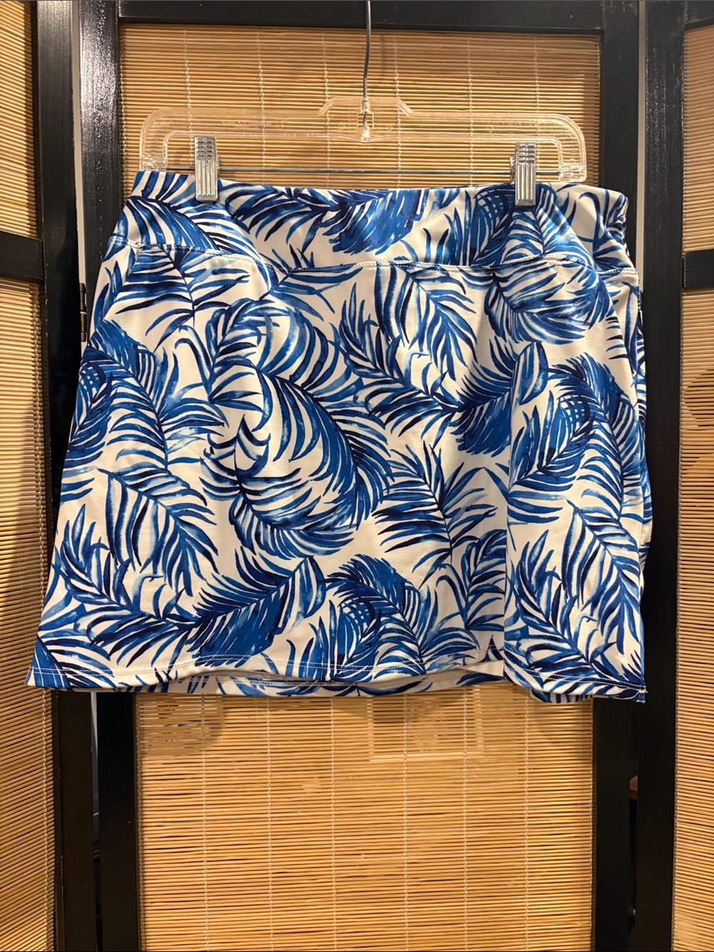 Tommy Bahamas Blue Palm Leaf golf Skirt